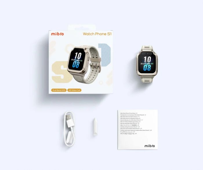 Дитячий годинник-телефон Mibro S1, 1.68", 360x390, GPS, 8MP+5MP, 900мА·год, 2АТM, лавандовий