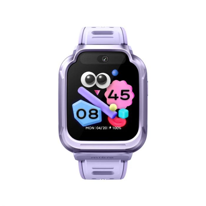 Дитячий годинник-телефон Mibro S1, 1.68", 360x390, GPS, 8MP+5MP, 900мА·год, 2АТM, лавандовий