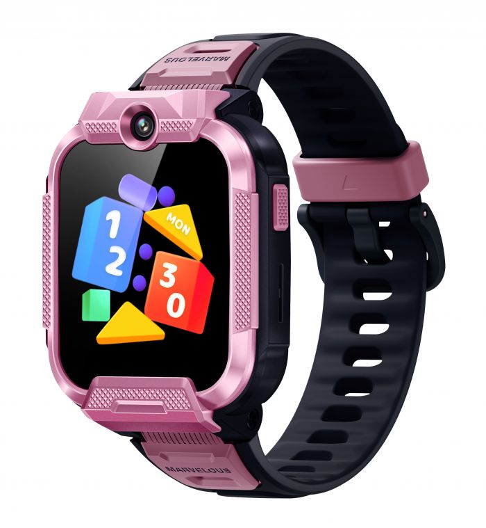 Дитячий годинник-телефон Mibro Z5, 1.69", 240x280, GPS, 2MP dual, 900мА·год, 2АТM, рожевий