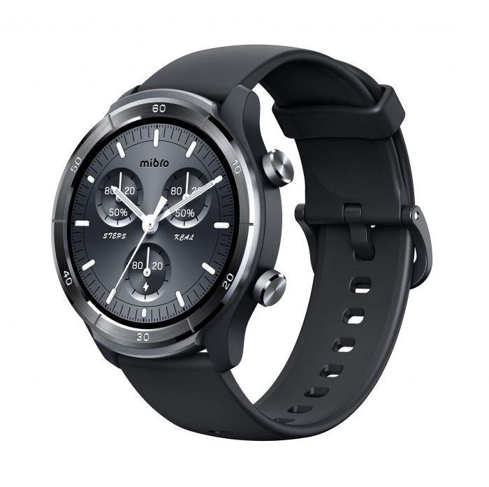 Смарт-годинник Mibro A3 45мм, 1.39", 360x360, BT 5.3, GPS, 2 ATM, темно-сірий