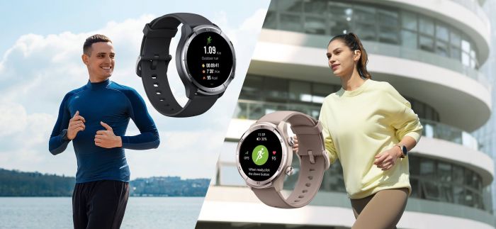 Смарт-годинник Mibro A3 45мм, 1.39", 360x360, BT 5.3, GPS, 2 ATM, темно-сірий