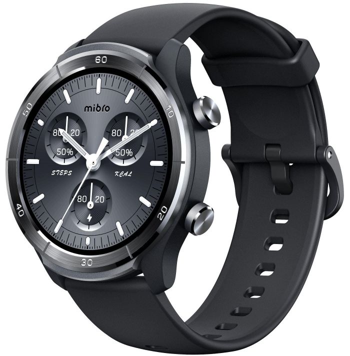 Смарт-годинник Mibro A3 45мм, 1.39", 360x360, BT 5.3, GPS, 2 ATM, темно-сірий