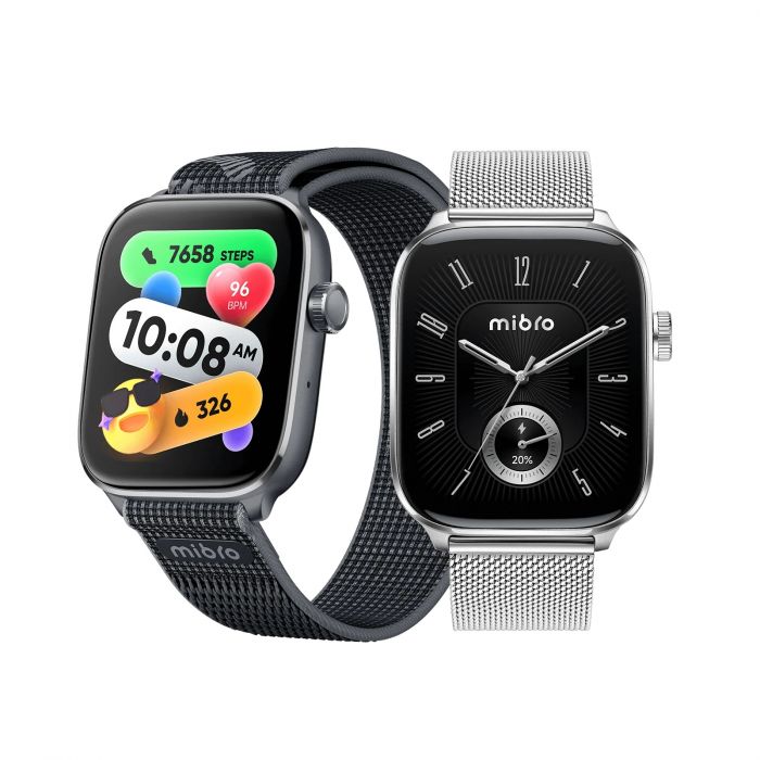 Смарт-годинник Mibro Fit 44мм, 1.75", 390x450, AMOLED, BT 5.3, GPS, 5 ATM, сріблястий