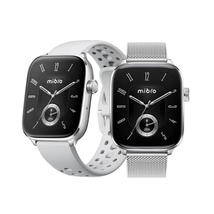 Смарт-годинник Mibro Fit 44мм, 1.75", 390x450, AMOLED, BT 5.3, GPS, 5 ATM, сріблястий