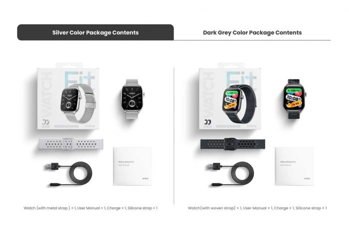 Смарт-годинник Mibro Fit 44мм, 1.75", 390x450, AMOLED, BT 5.3, GPS, 5 ATM, чорний