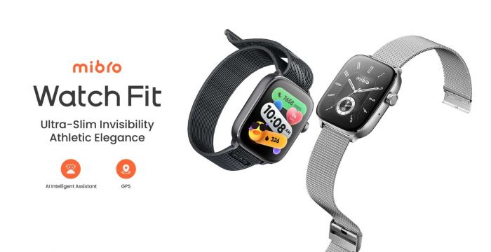 Смарт-годинник Mibro Fit 44мм, 1.75", 390x450, AMOLED, BT 5.3, GPS, 5 ATM, чорний