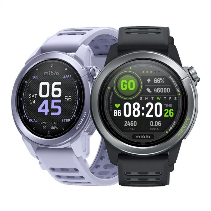 Смарт-годинник Mibro GS Active 2 46мм, 1.32", 466x466, AMOLED, BT 5.3, GPS, 5 ATM, ліловий