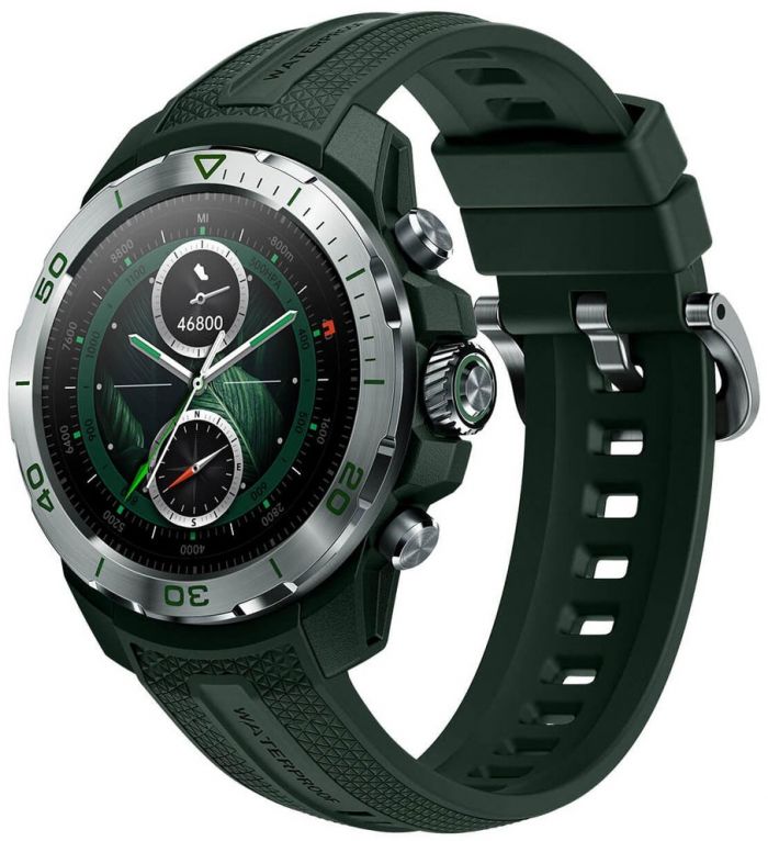 Смарт-годинник Mibro GS Explorer 48мм, 1.32", 466x466, AMOLED, BT 5.3, Dual-band GPS, 10 ATM, насичений зелений