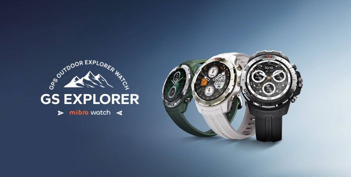 Смарт-годинник Mibro GS Explorer 48мм, 1.32", 466x466, AMOLED, BT 5.3, Dual-band GPS, 10 ATM, пісочно-білий