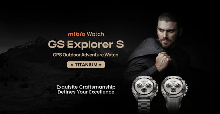 Смарт-годинник Mibro GS Explorer S 48мм, 1.32", 466x466, AMOLED, BT 5.3, Dual-band GPS, 10 ATM, суцільний титан