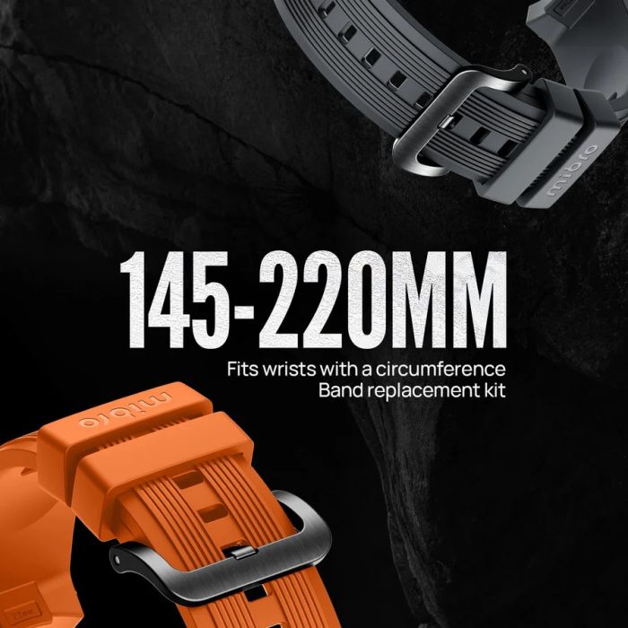 Смарт-годинник Mibro GS Explorer S 48мм, 1.32", 466x466, AMOLED, BT 5.3, Dual-band GPS, 10 ATM, чорний обсидіан