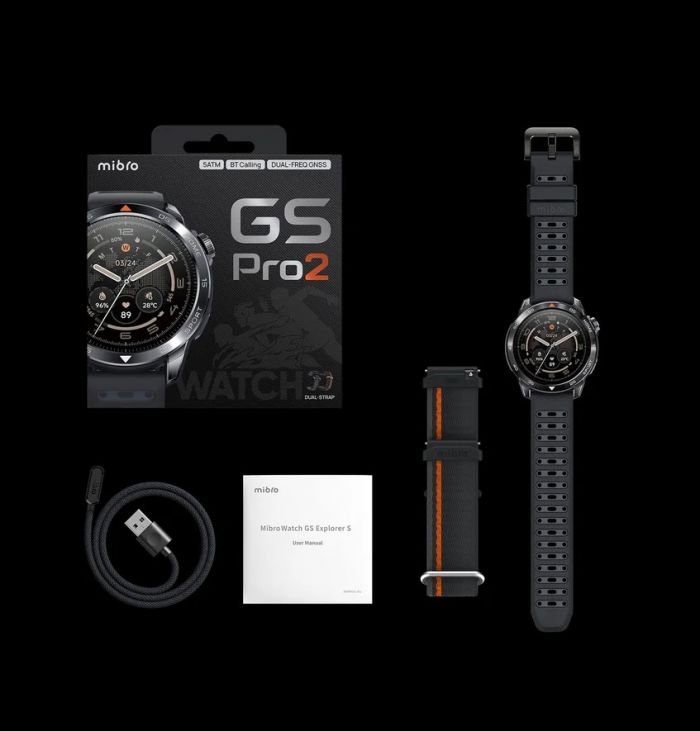 Смарт-годинник Mibro GS Pro 2 48мм, 1.43", 466x466, AMOLED, BT 5.3, GPS, 5 ATM, темно-сірий
