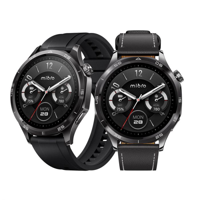 Смарт-годинник Mibro GT 46мм, 1.43", 466x466, AMOLED, BT 5.3, GPS, 5 ATM, темний метал