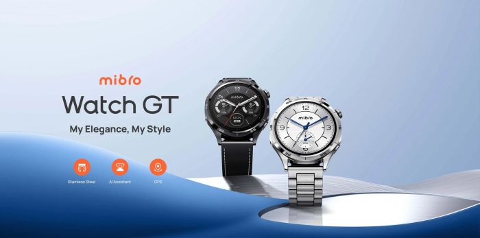 Смарт-годинник Mibro GT 46мм, 1.43", 466x466, AMOLED, BT 5.3, GPS, 5 ATM, темний метал