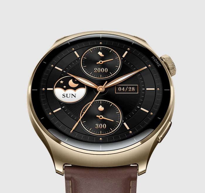 Смарт-годинник Mibro Lite 3 Pro 45мм, 1.32", 466x466, AMOLED, BT 5.3, GPS, 5 ATM, рожево-золотий