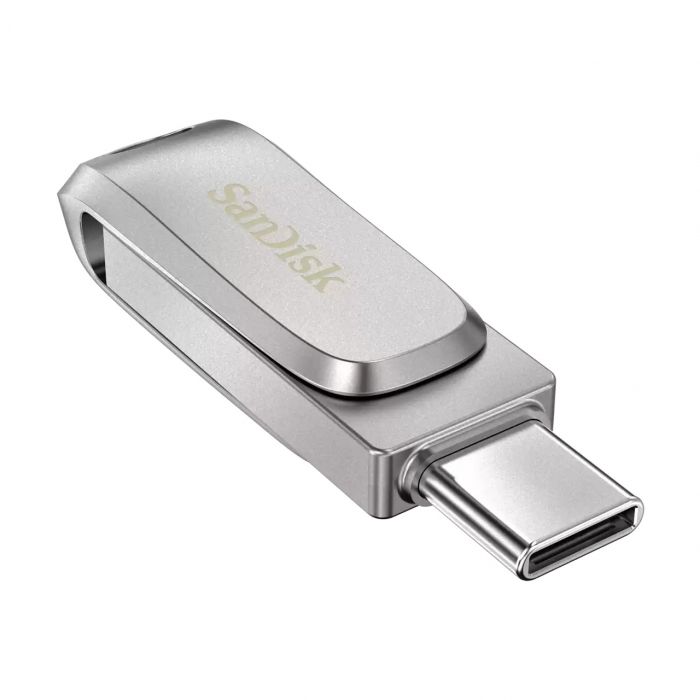 Накопичувач SanDisk  512GB USB 3.1 Type-A + Type-C Dual Drive Luxe Срібний