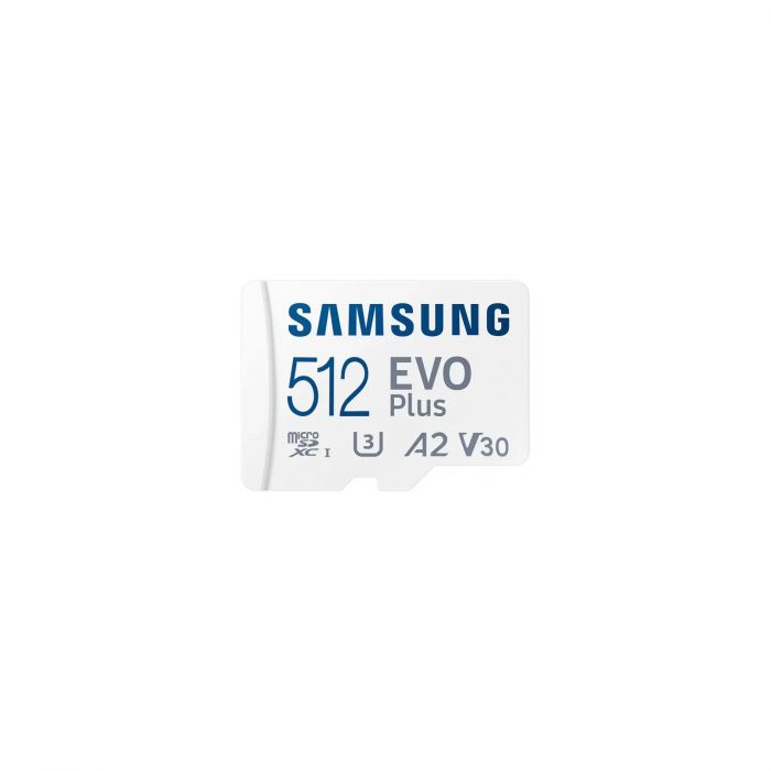 Карта пам'яті Samsung microSDXC  512GB C10 UHS-I R100MB/s Evo Plus + SD