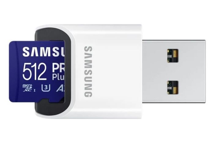 Карта пам'яті Samsung microSDXC    512GB C10 UHS-I R180MB/s PRO Plus + SD