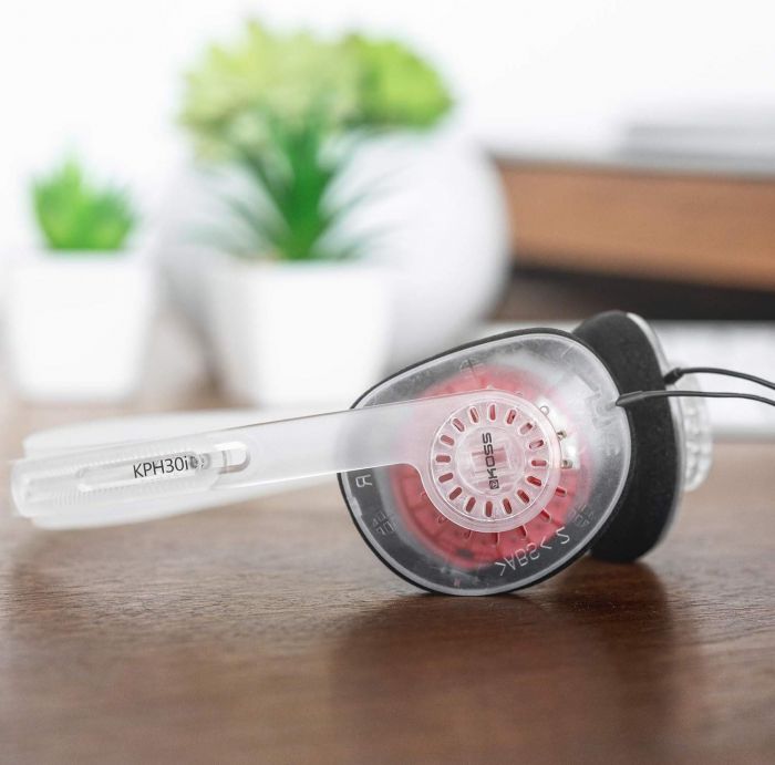 Навушники On-Ear Koss KPH30iCL, 3.5 mini-jack, Mic, 1.2м, Прозорий