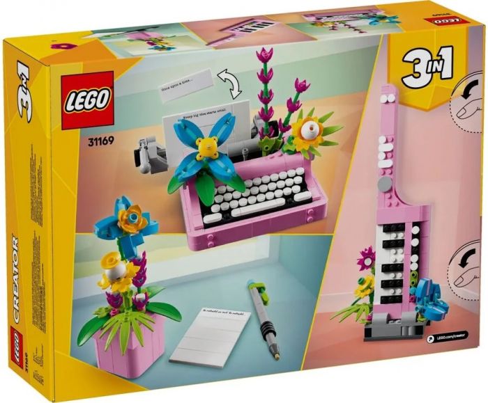 Конструктор LEGO Creator Друкарська машинка з квітами