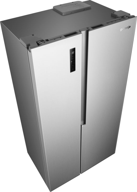 Холодильник SBS Gorenje, 179х62х91см, 2 двері, 347(197)л, А+, NF+, Інв., Зона св-ті, Зовн. Диспл, нерж