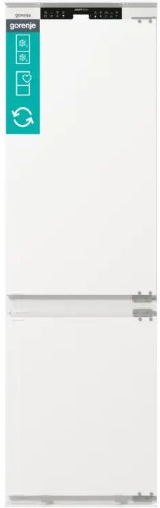 Холодильник Gorenje вбудований з нижн. мороз., 193,7x69x55см, 2 двері,284(76)л, А+, NF+, Зона св-ті, Диспл, Wi-Fi, Біли