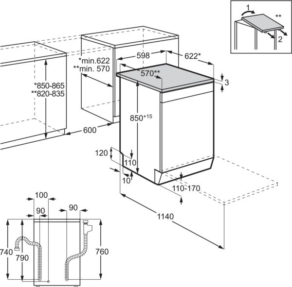Посудомийна машина Electrolux, 14компл., D, 60см, дисплей, інвертор, 3й кошик, білий