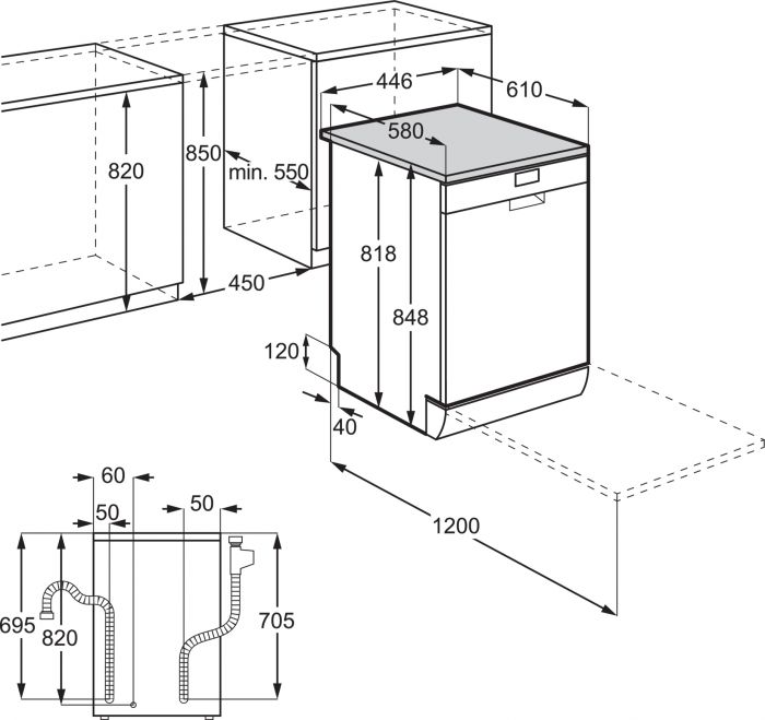 Посудомийна машина Electrolux, 10компл., Е, 45см, дисплей, інвертор, 3й кошик, білий