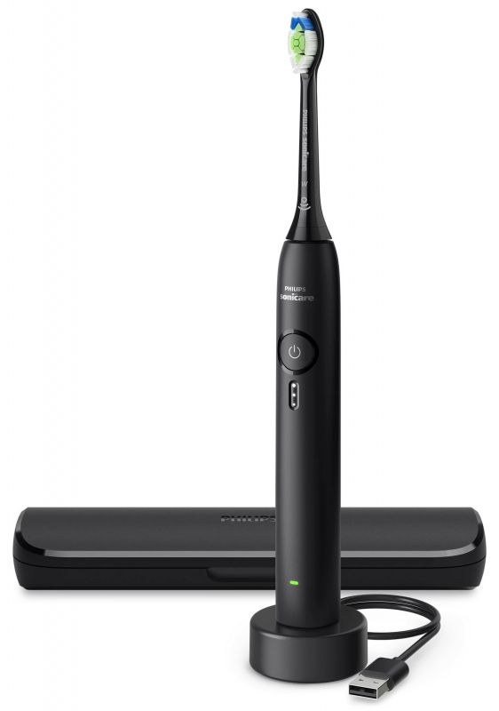 Щітка зубна електр. Philips, Sonicare 3100 series, насадок-1, дорожній футляр, чорний