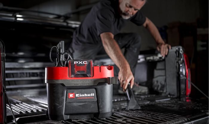 Пилосос професійний акумуляторний Einhell Professional TP-VC 18/10 Li BL 18В 130мбар контейнер 10л вологе/сухе прибирання Dust Class L 3.05кг без АКБ та ЗП