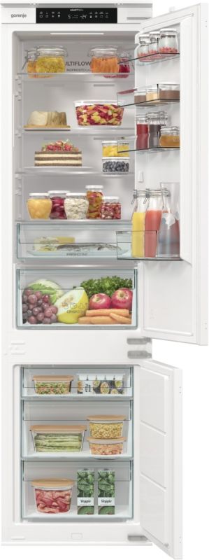 Вбуд. холодильник з мороз. камерою Gorenje, 193х55х54см, 2 двері, 208(76)л, А+, NF+, Зона св-ті, Диспл, Біли