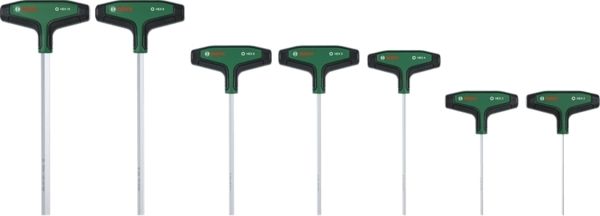 Викрутки шестигранні Bosch HEX 2-10мм Т-подібне руків'я набір 7шт