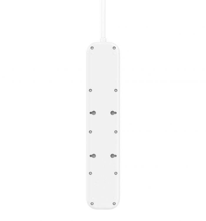 Подовжувач мережевий Belkin 2м, 4хТип, 16А, USB-A/USB-C 18Вт, фільтр, білий