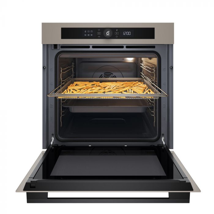 Духова шафа Whirlpool електрична, 73л, A+, дисплей, конвекція, піроліз, телескопічні напрямні, бежевий