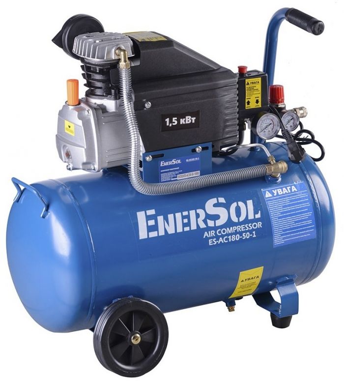 Компресор повітряний EnerSol ES-AC180-501 1.5кВт, 50л, 180л/хв, 8бар, 29кг