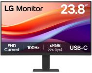 Монітор LG 23.8" 24U421A-B HDMI, USB-C, Audio, VA, 100Hz, sRGB 99%, CURVED