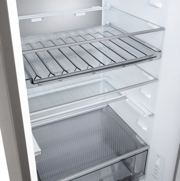 Холодильник LG з нижн. мороз., 203x60х68, холод.відд.-262л, мороз.відд.-113л, 2дв., E, NF, інв., диспл внутр., Fresh Сonverter, Metal Fresh, сріблястий