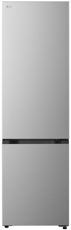 Холодильник LG з нижн. мороз., 203x60х68, холод.відд.-262л, мороз.відд.-113л, 2дв., E, NF, інв., диспл внутр., Fresh Сonverter, Metal Fresh, сріблястий