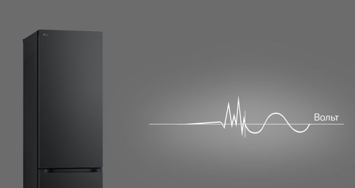 Холодильник LG з нижн. мороз., 203x60х68, холод.відд.-262л, мороз.відд.-113л, 2дв., E, NF, інв., диспл внутр., Fresh Сonverter, Metal Fresh, чорний матовий