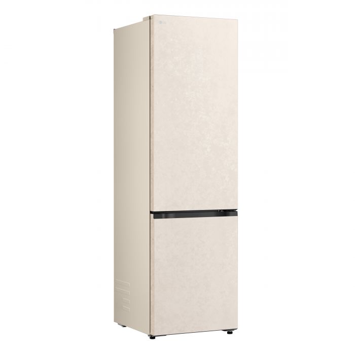 Холодильник LG з нижн. мороз., 203x60х68, холод.відд.-262л, мороз.відд.-113л, 2дв., E, NF, інв., диспл внутр., Fresh Сonverter, Metal Fresh, бежевий