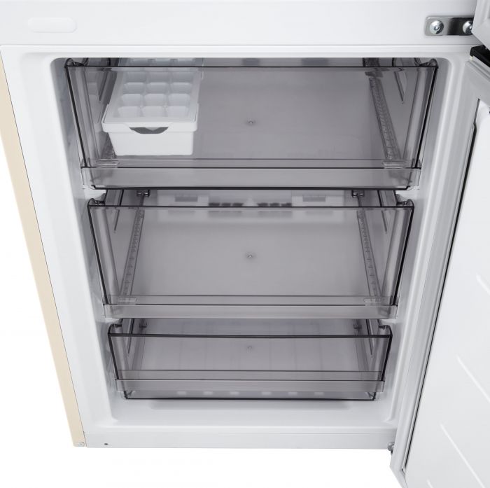 Холодильник LG з нижн. мороз., 203x60х68, холод.відд.-262л, мороз.відд.-113л, 2дв., E, NF, інв., диспл внутр., Fresh Сonverter, Metal Fresh, бежевий