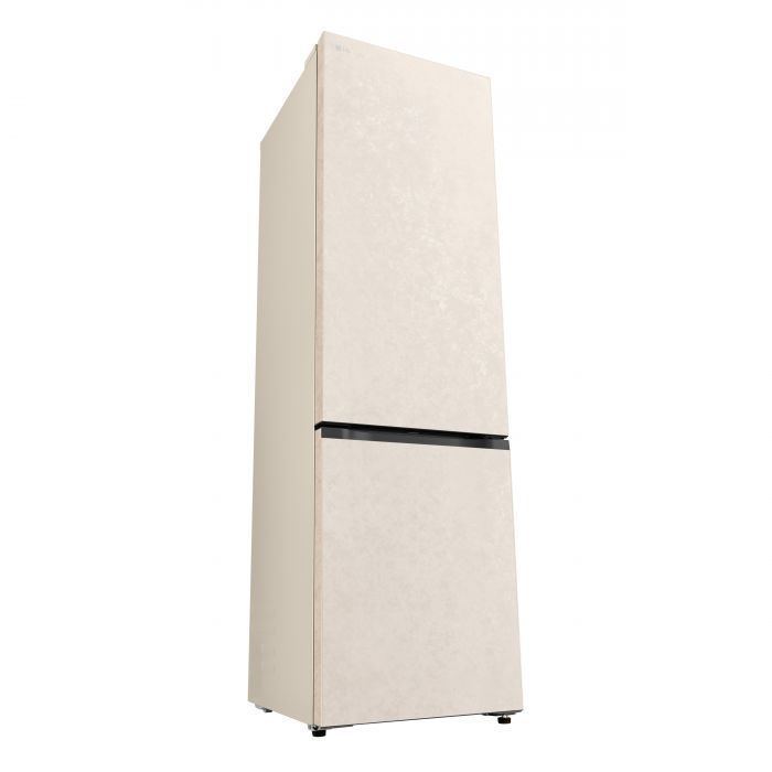 Холодильник LG з нижн. мороз., 203x60х68, холод.відд.-262л, мороз.відд.-113л, 2дв., E, NF, інв., диспл внутр., Fresh Сonverter, Metal Fresh, бежевий