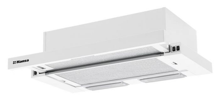 Витяжка Hansa телескопічна, 60см, 550м.куб/год., білий