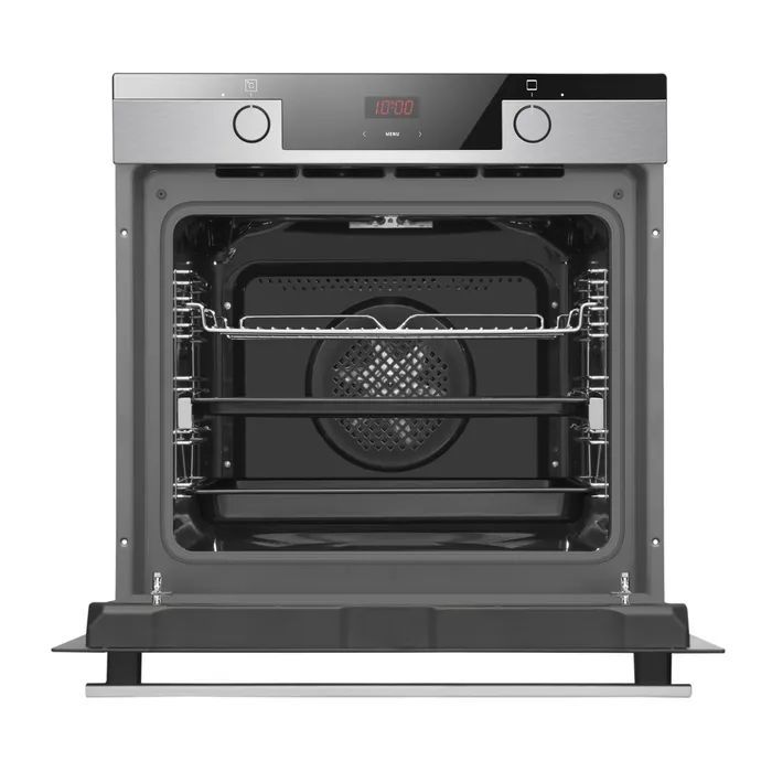 Духова шафа Hansa електрична, 65л, A, дисплей, конвекція, телескопічні направляючі, 3 скла, нержавіюча сталь