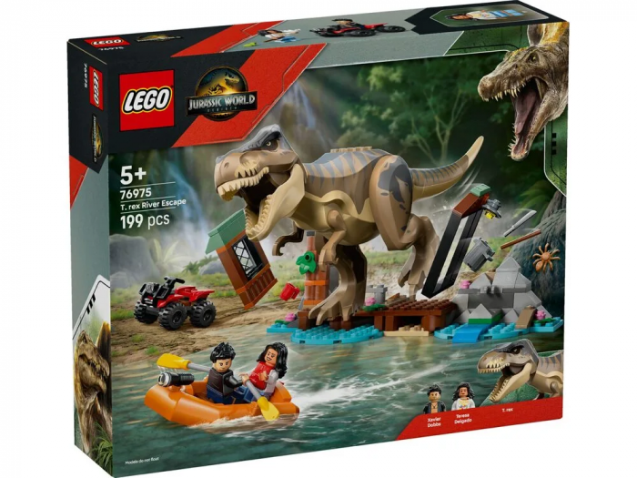 Конструктор LEGO Jurassic World  Втеча річкою від тиранозавра