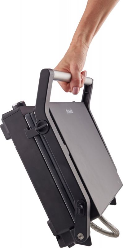 Гриль Gorenje прижимний 2000Вт, темп. режимів-7, з`ємні пластини, розкриття на 180°, метал, чорний