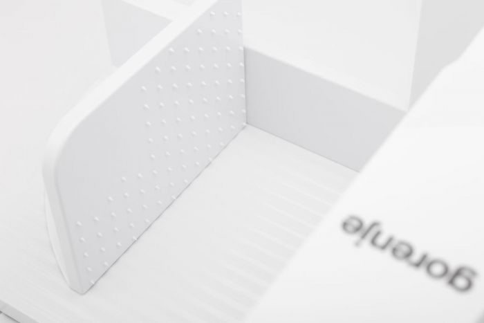 Скиборізка Gorenje, 100Вт, лезо-нержавіюча сталь, діаметр ножа-170мм, корпус-пластик, білий