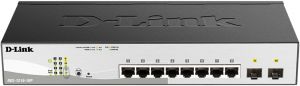 Комутатор D-Link DGS-1210-10P 8xGE PoE, 2xSFP, WebSmart