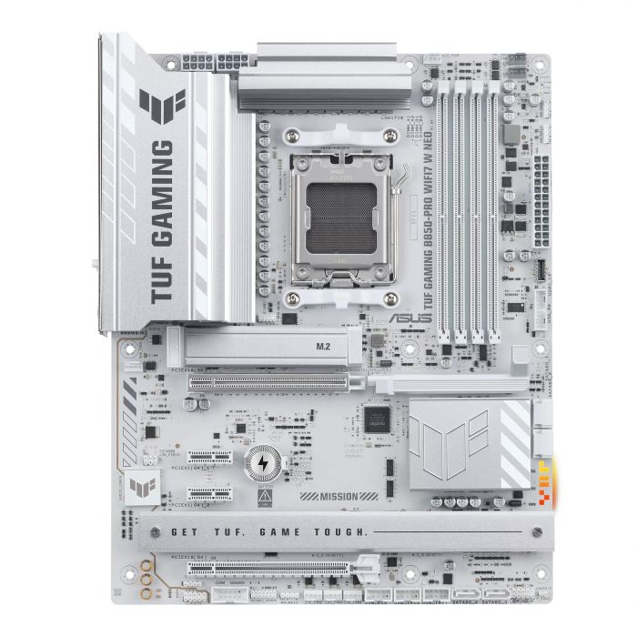 Материнcька плата ASUS TUF GAMING B850-PRO WIFI7 W NEO sAM5 B850 2xDDR5 M.2 HDMI DP Wi-Fi BT ATX білий