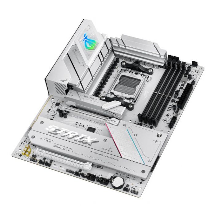 Материнcька плата ASUS ROG STRIX B850-A GAMING sAM5 B850 4xDDR5 M.2 HDMI DP Wi-Fi BT ATX білий